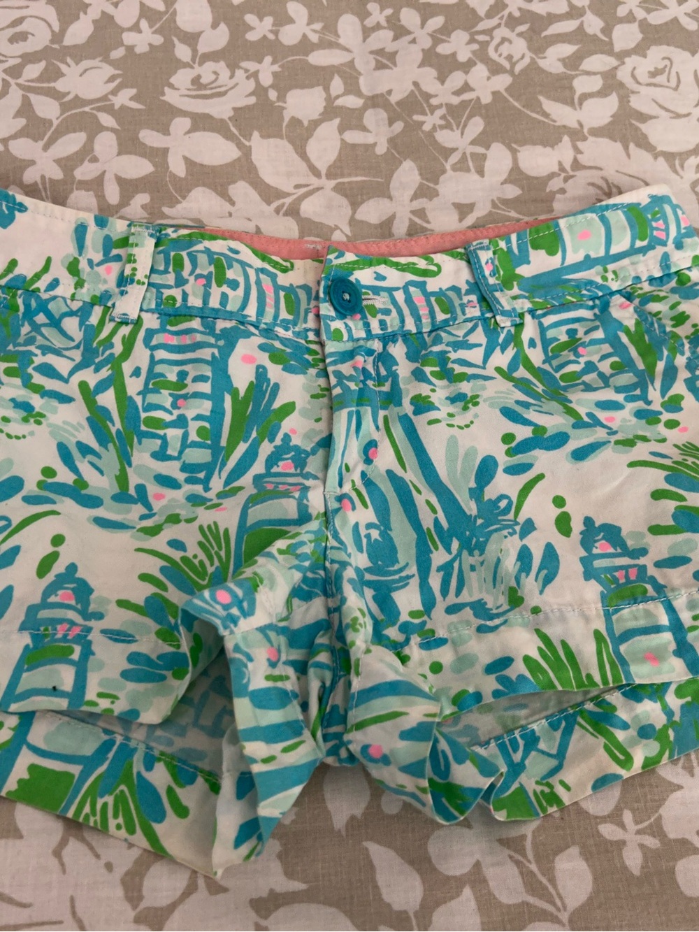 J. Crew Blue, Green & Pink Patterned Women’s Shorts